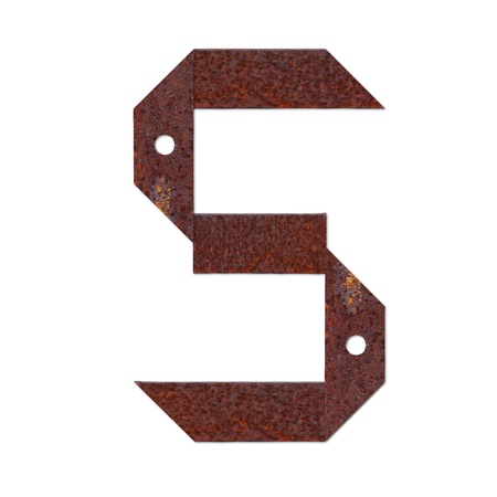 Alphabet made from rust plateの写真素材