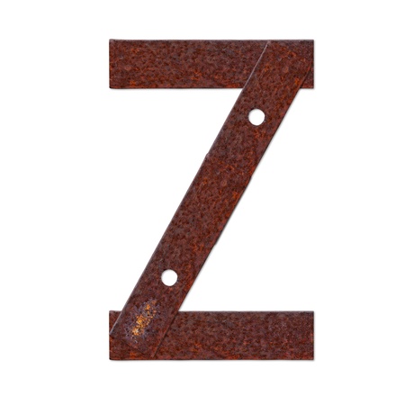 Alphabet made from rust plateの写真素材