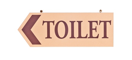 Toilet sign isolated on white backgroundの写真素材