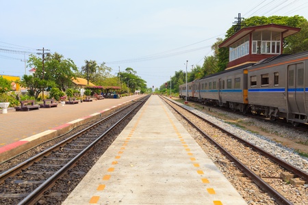 Train at Huahin Station, Thailandのeditorial素材