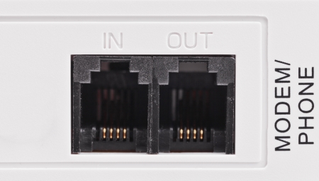 Modem/Phone outlet closeup