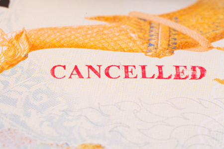 Cancelled Passportの写真素材