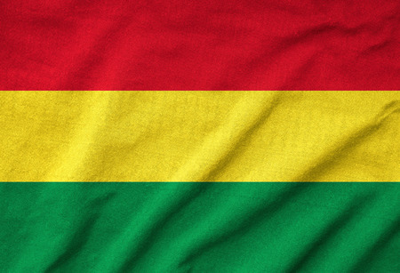 Ruffled Bolivia Flagの写真素材