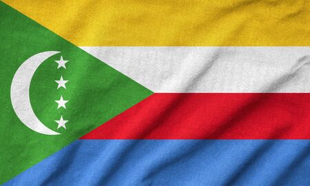 Ruffled Comoros Flagの写真素材