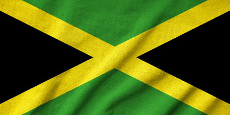 Ruffled Jamaica Flagの写真素材