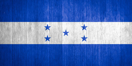 Honduras Flag on wood backgroundの写真素材