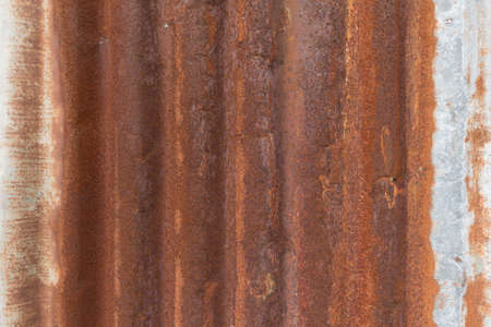 Close up rusty galvanize iron wall