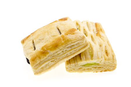 bakery products on white backgroundの写真素材