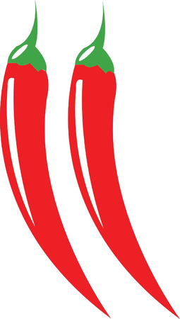 red hot chili pepper isolated on a white backgroundの写真素材