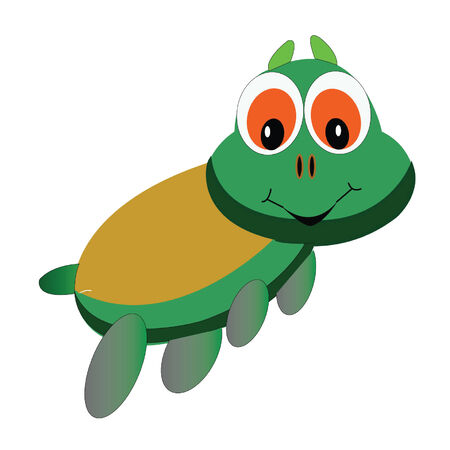 very Happy sea turtle cartoonの写真素材