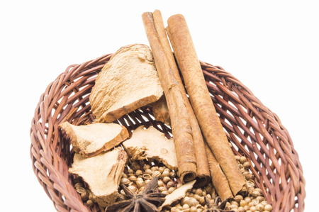 Spices isolated on white backgroundの写真素材