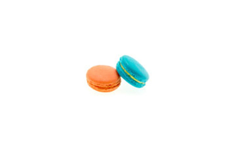 Two various macaron cakes White background.の写真素材