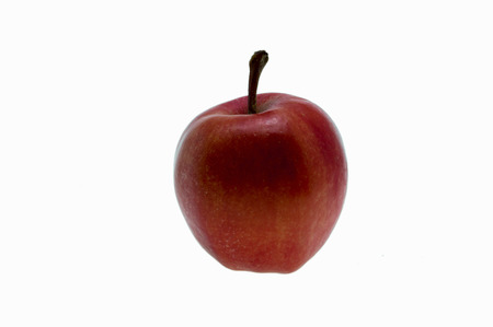Fresh red apple on a white backgroundの写真素材