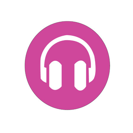 easy to edit vector illustration of headphoneの写真素材