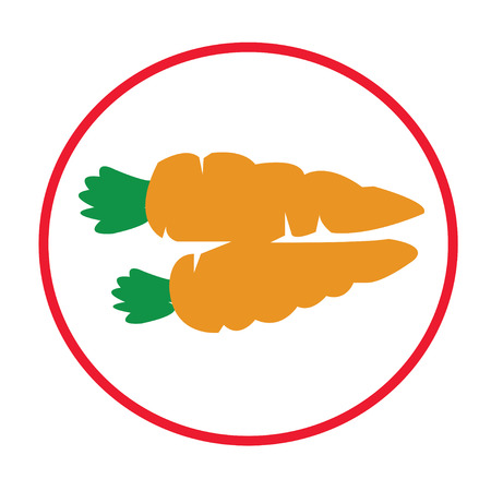 Ripe carrots isolated on a white backgroundの写真素材