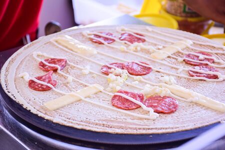 pancake made by a langkawi street vendor