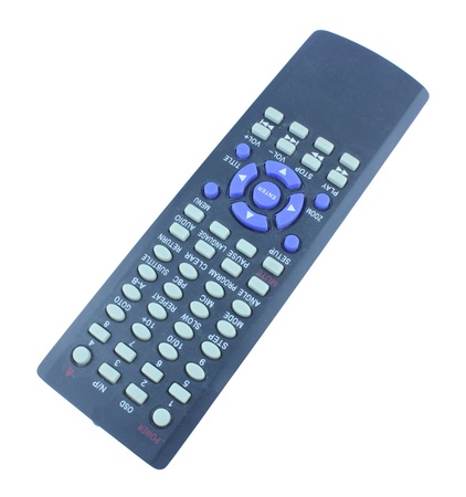 TV remote control on white backgroundの写真素材