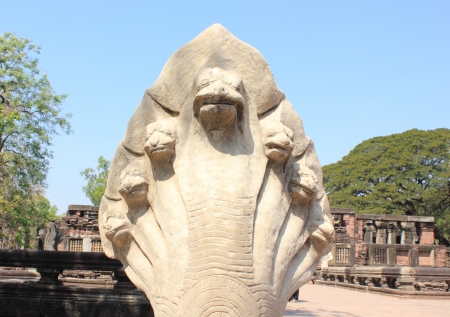 Ancient statue of a serpentの写真素材