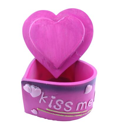   box of pink heart-shapedの写真素材
