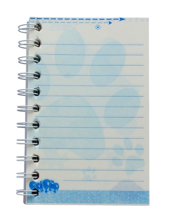 spiral notebook on a white backgroundの写真素材