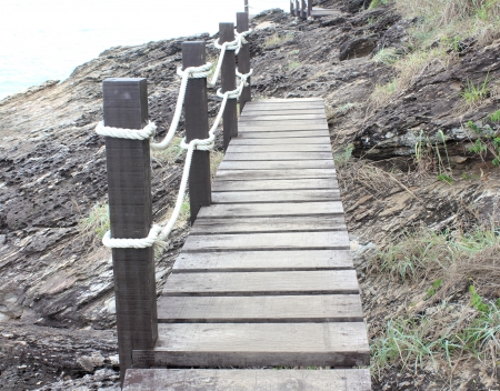 boardwalks  at Khao Laem Yaの写真素材