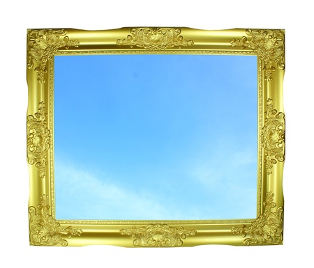 picture frame on white backgroundの写真素材