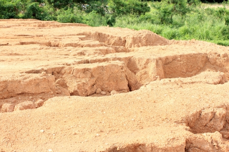 Soil erosion due to waterの写真素材