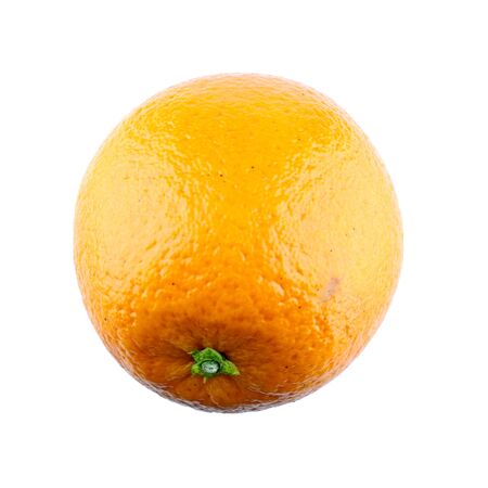 Ripe orange on white backgroundの写真素材