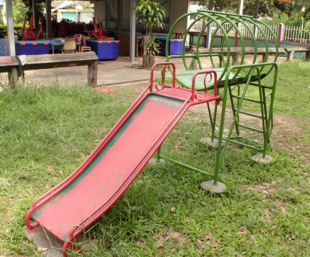 Slide playground in the schoolの写真素材