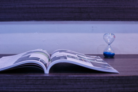 Open book at the bar on morningの写真素材