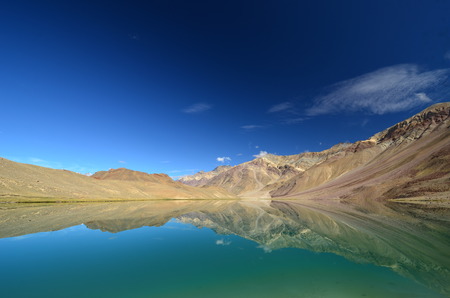 Beautiful lake in Himalaya mountains, Indiaの写真素材