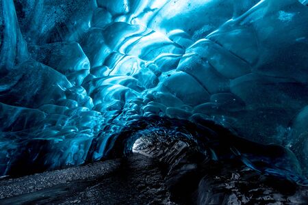 ice caves in Icelandの写真素材