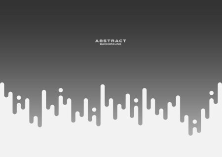 Abstract rounded lines transition background Gray color Tone ,Template Design, Vector and illustration.のイラスト素材