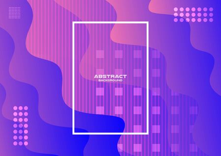 Abstract background for design, Vector and illustration. Fluid gradient liquid abstract geometric shapes banner.のイラスト素材