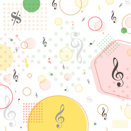 Music background Design for postcard and banner , Seamless Pattern of Music, Vector and illustration,Template Designのイラスト素材