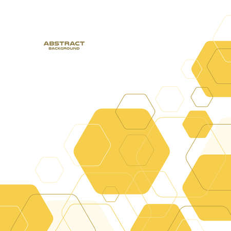 Hexagon  Geometric abstract  background , Vector and illustration banner poster templateのイラスト素材