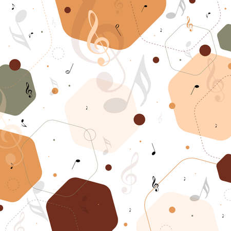 Music background Design for postcard and banner , Seamless Pattern of Music, Vector and illustration,Template Designのイラスト素材