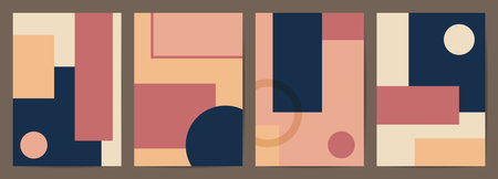 Set shape creative backgrounds design . Vector and illustration.Background template with copy space for text and images.のイラスト素材