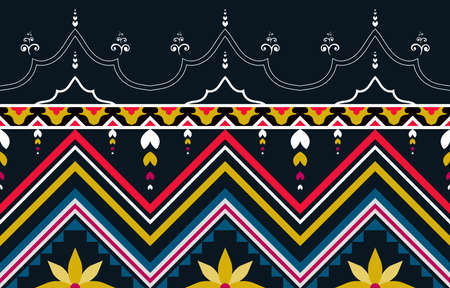 Abstract ethnic pattern design for background.Vector and illustration.
