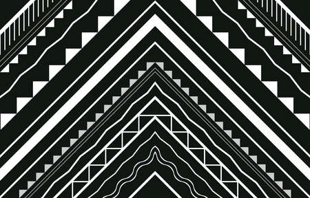 Geometric ethnic oriental ikat pattern traditional Design for background,carpet,wallpaper,clothing,wrapping,fabric,Vector illustration.のイラスト素材
