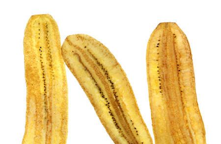 banana crisps isolatedの写真素材