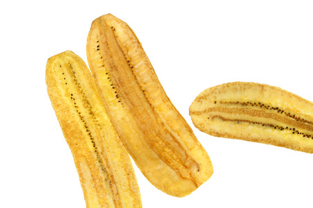 banana crisps isolatedの写真素材
