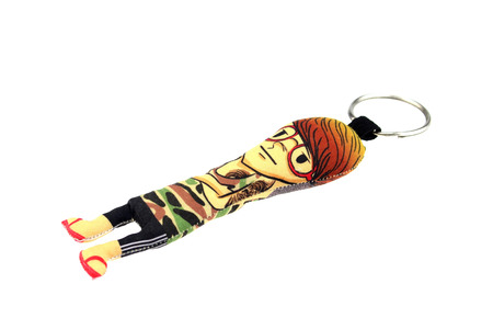 Key chain on white backgroundの写真素材