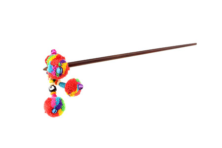 Hair pin on white backgroundの写真素材