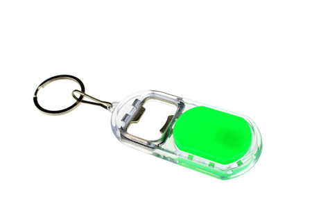 Key chain on white backgroundの写真素材