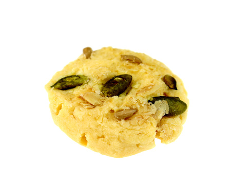 Brown Cookie on white backgroundの写真素材