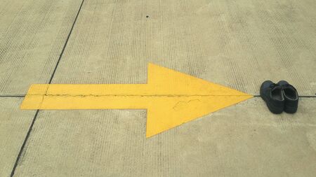 Safety first of industry, symbol to safety shoes.