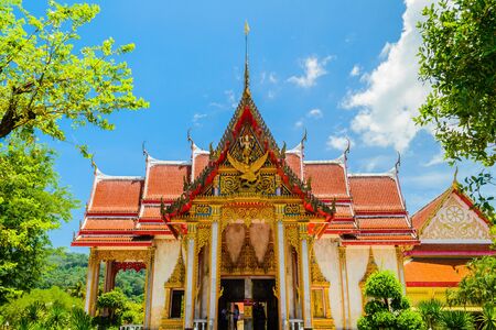 Bright day at chalong temple, Phuket