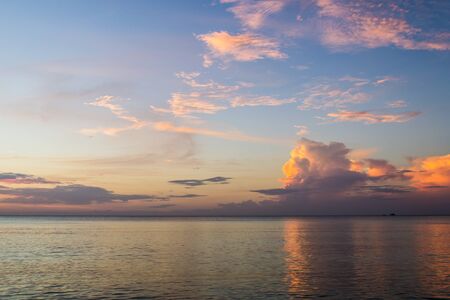 The  scenery of west coast of phuket in the evening after sunsetの写真素材