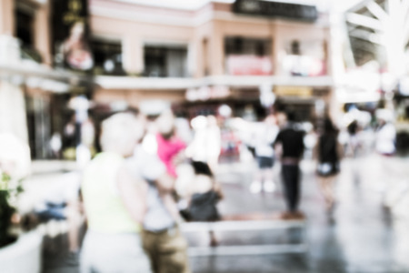 Abstract of blurred people walking in the shopping centerの写真素材